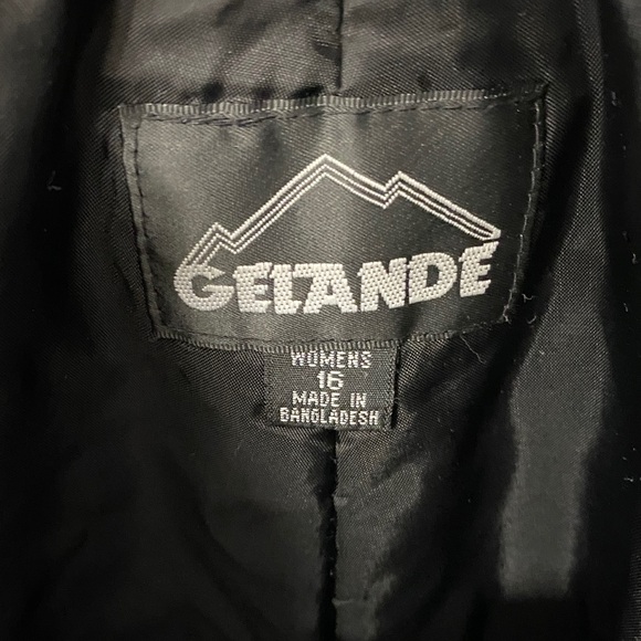 Gelande Women's Black Overall Snow Pants Size 16 - Picture 4 of 5